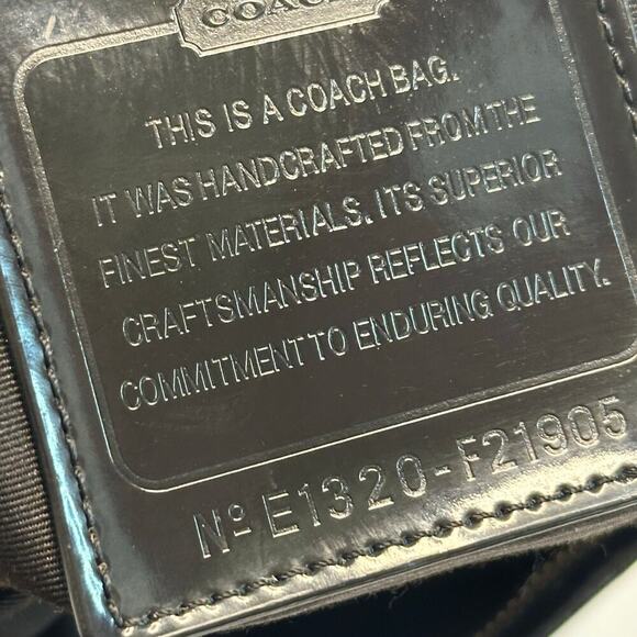 Vintage Y2K Coach Black and Gray Monogram Shoulder Bag - Picture 8 of 8